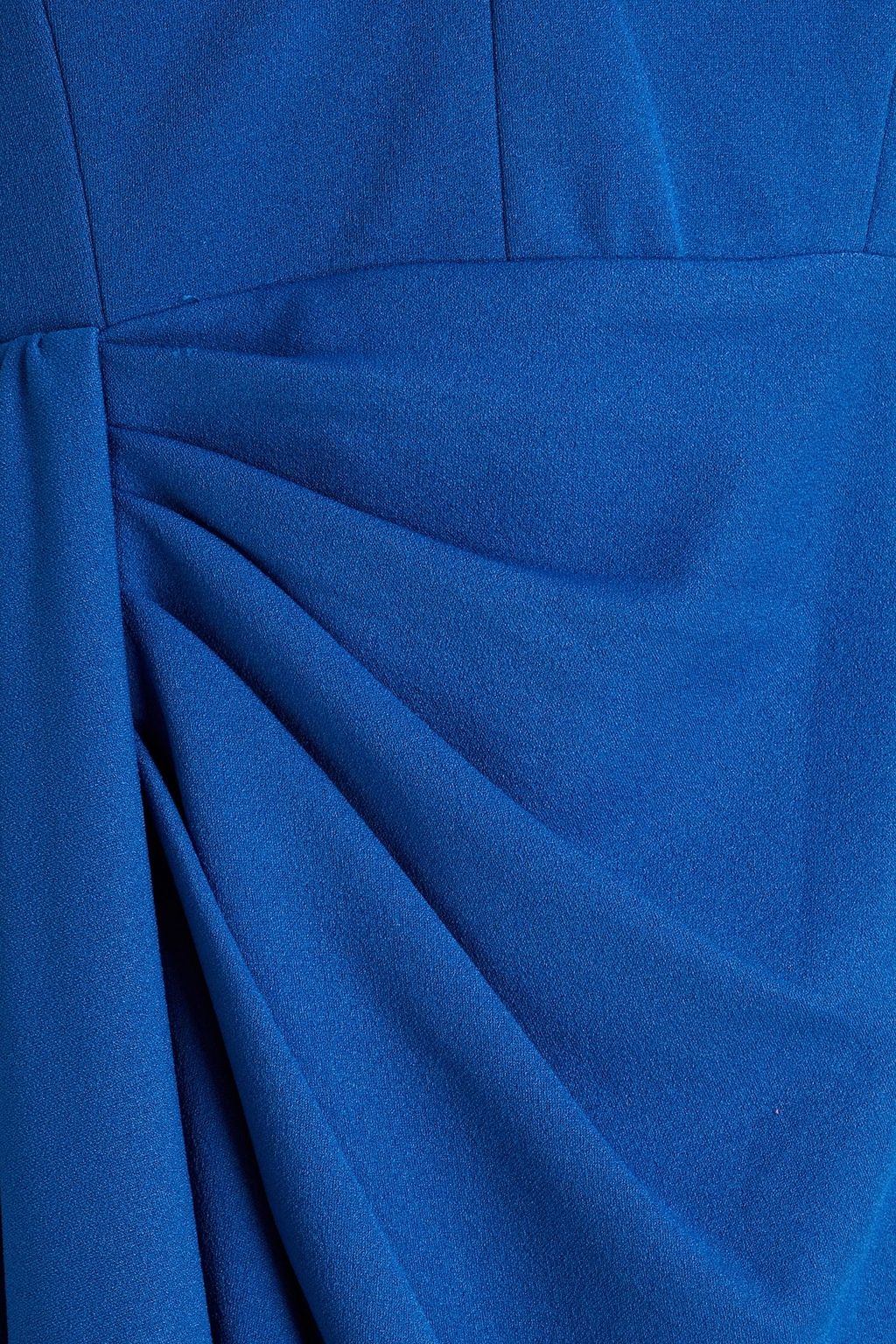 BADGLEY MISCHKA Draped stretch-crepe gown