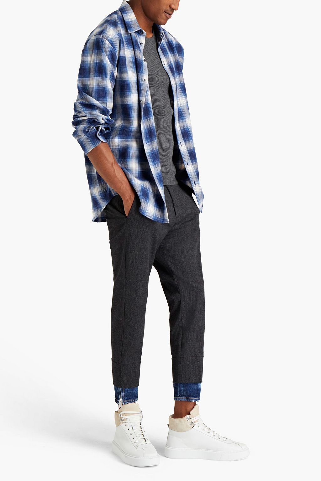 DSQUARED2 Hemd aus Baumwoll-Twill mit Karomuster