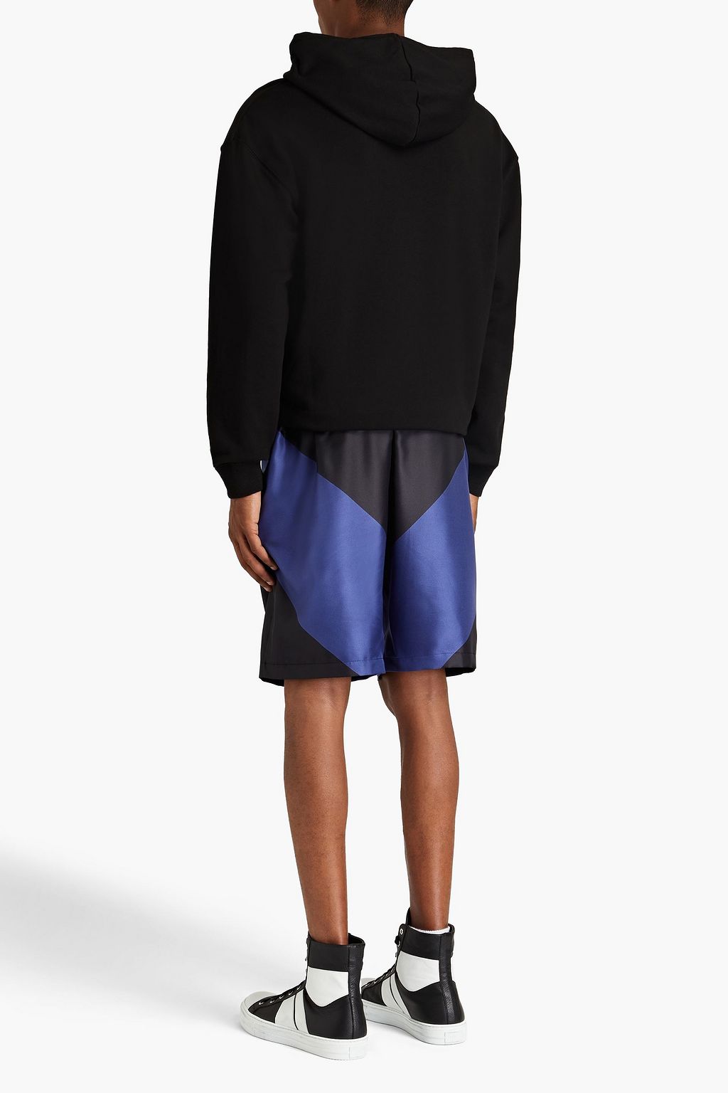 BURBERRY Printed silk-twill shorts