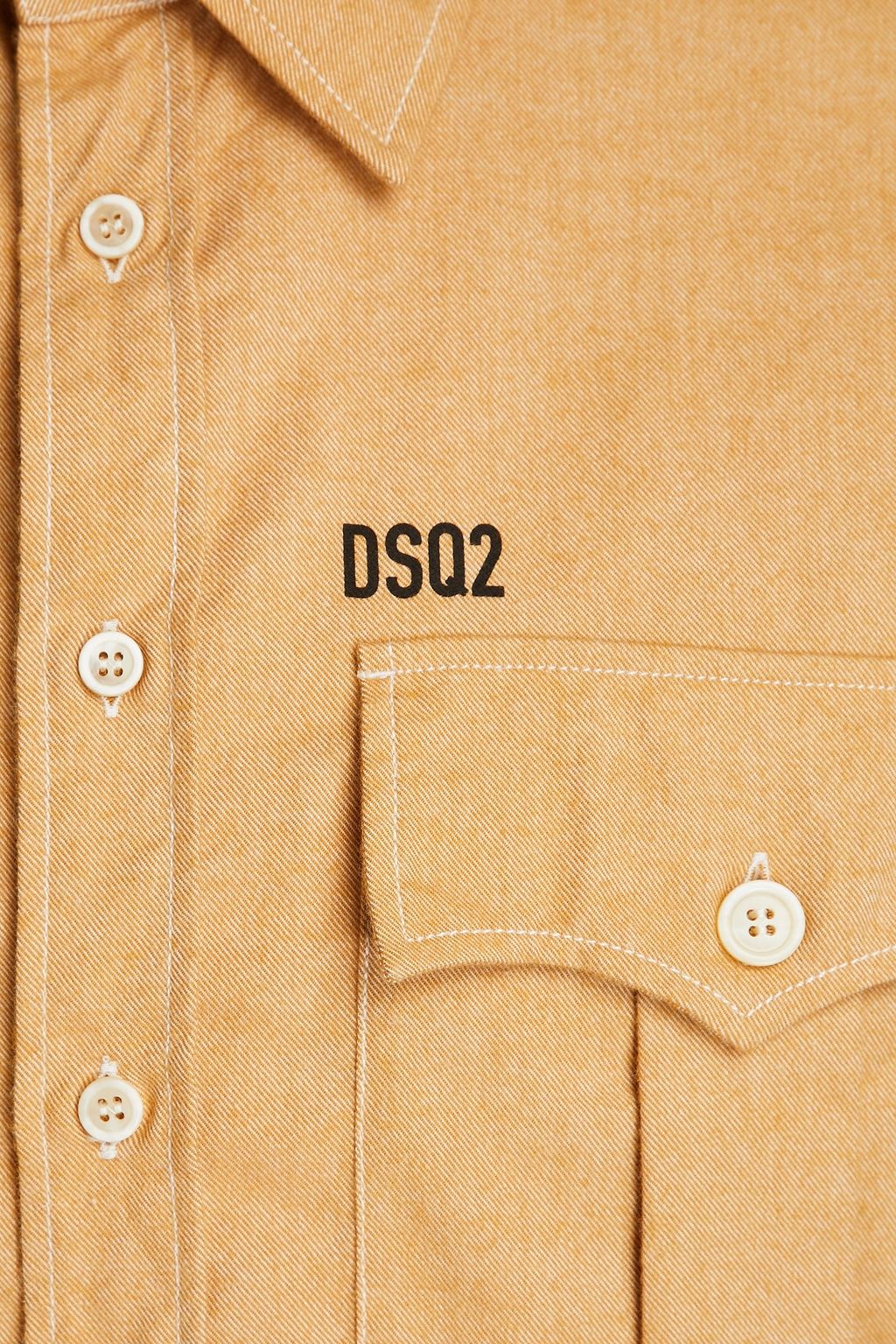 DSQUARED2 Logo-print cotton-flannel shirt