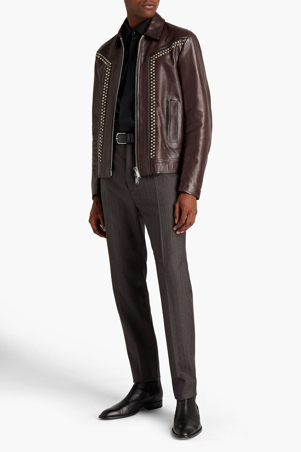 DSQUARED2 Tapered herringbone wool pants