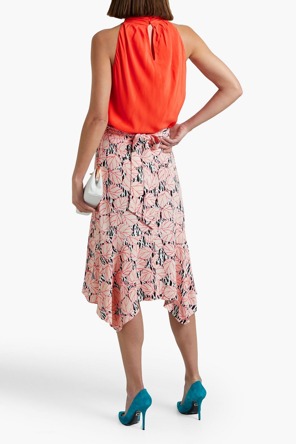 DIANE VON FURSTENBERG Adriana ruffled printed crepe skirt