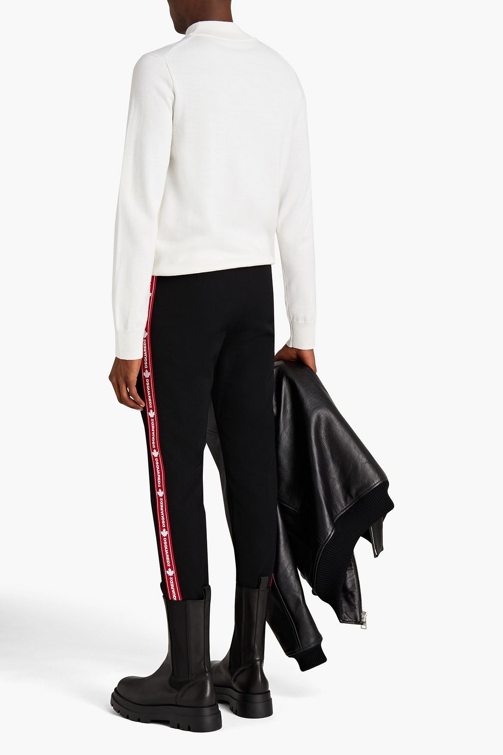 DSQUARED2 Logo-print stretch-twill track pants