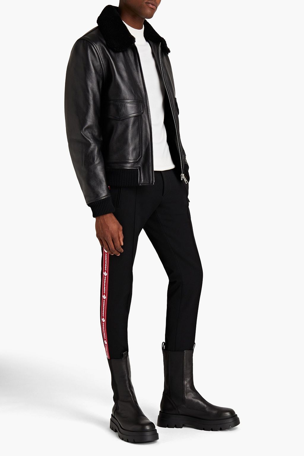 DSQUARED2 Logo-print stretch-twill track pants