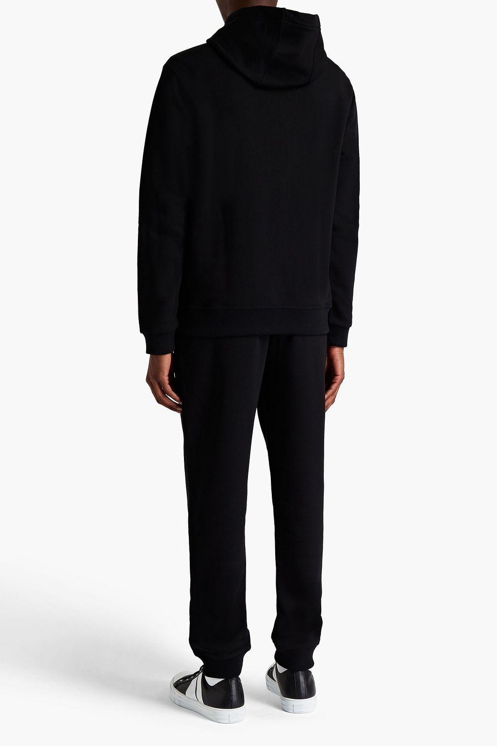 Black Logo-embroidered French cotton 