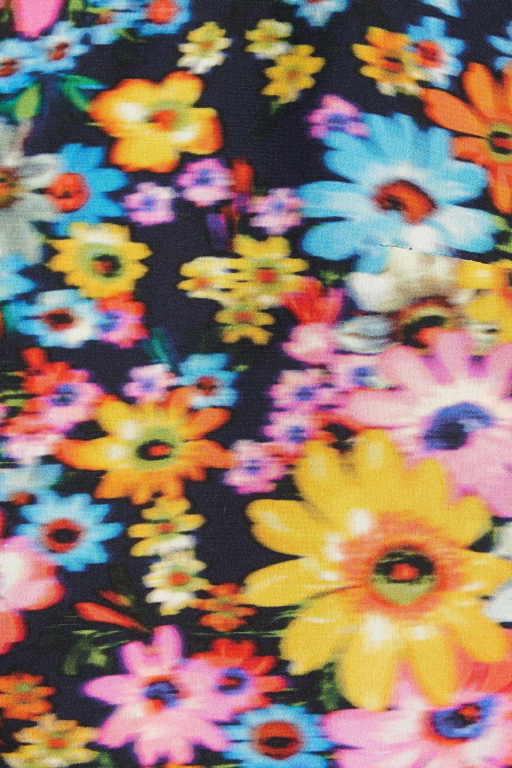 STELLA MCCARTNEY بلوزة من قماش كريب دي شين الحريري مزينة بطبعات على شكل زهور