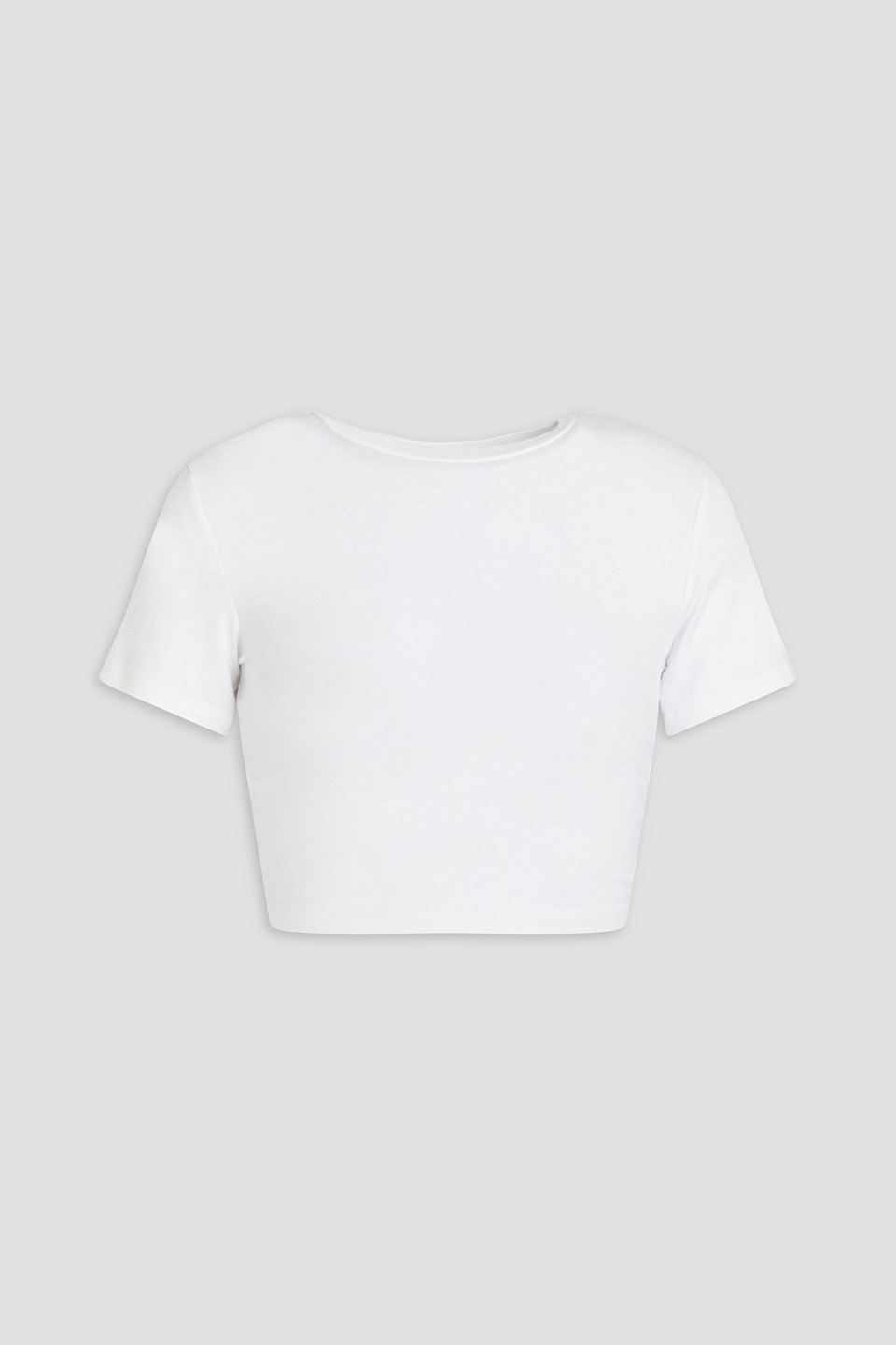 Adam Selman Sport Cropped twisted stretch-jersey top