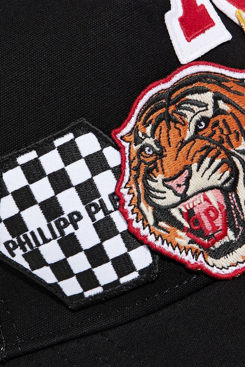 PHILIPP PLEIN Appliquéd cotton-canvas and mesh baseball cap