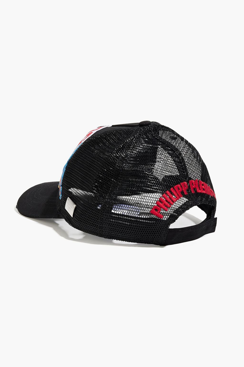 PHILIPP PLEIN Appliquéd cotton-canvas and mesh baseball cap