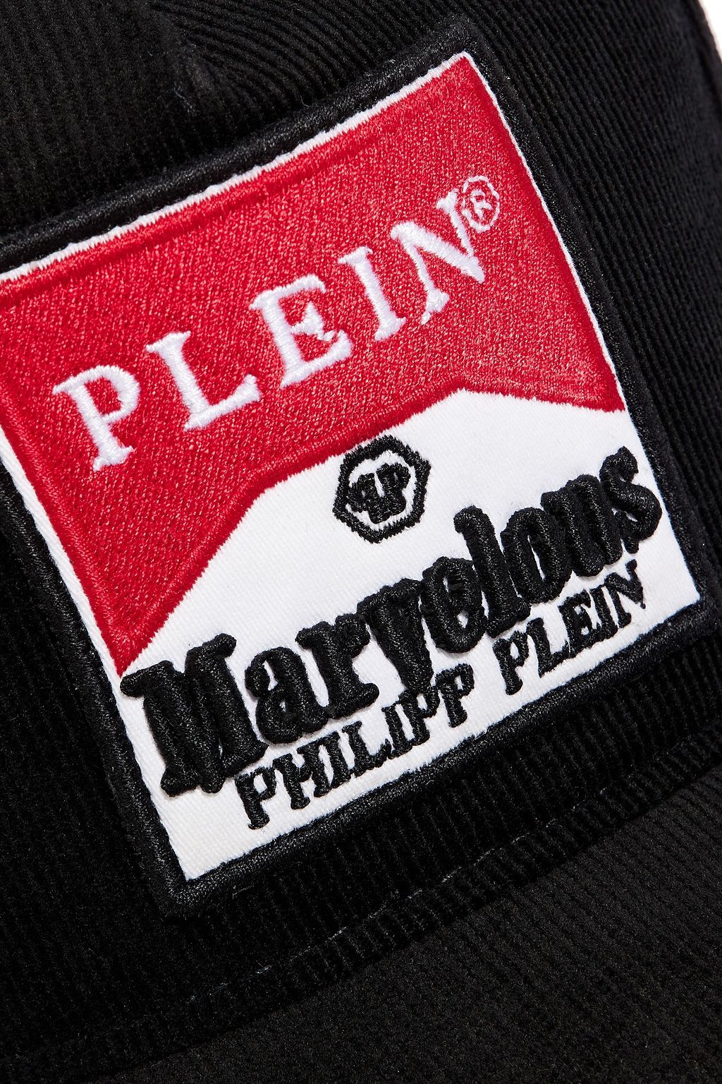 PHILIPP PLEIN Marvelous appliquéd cotton-corduroy baseball cap