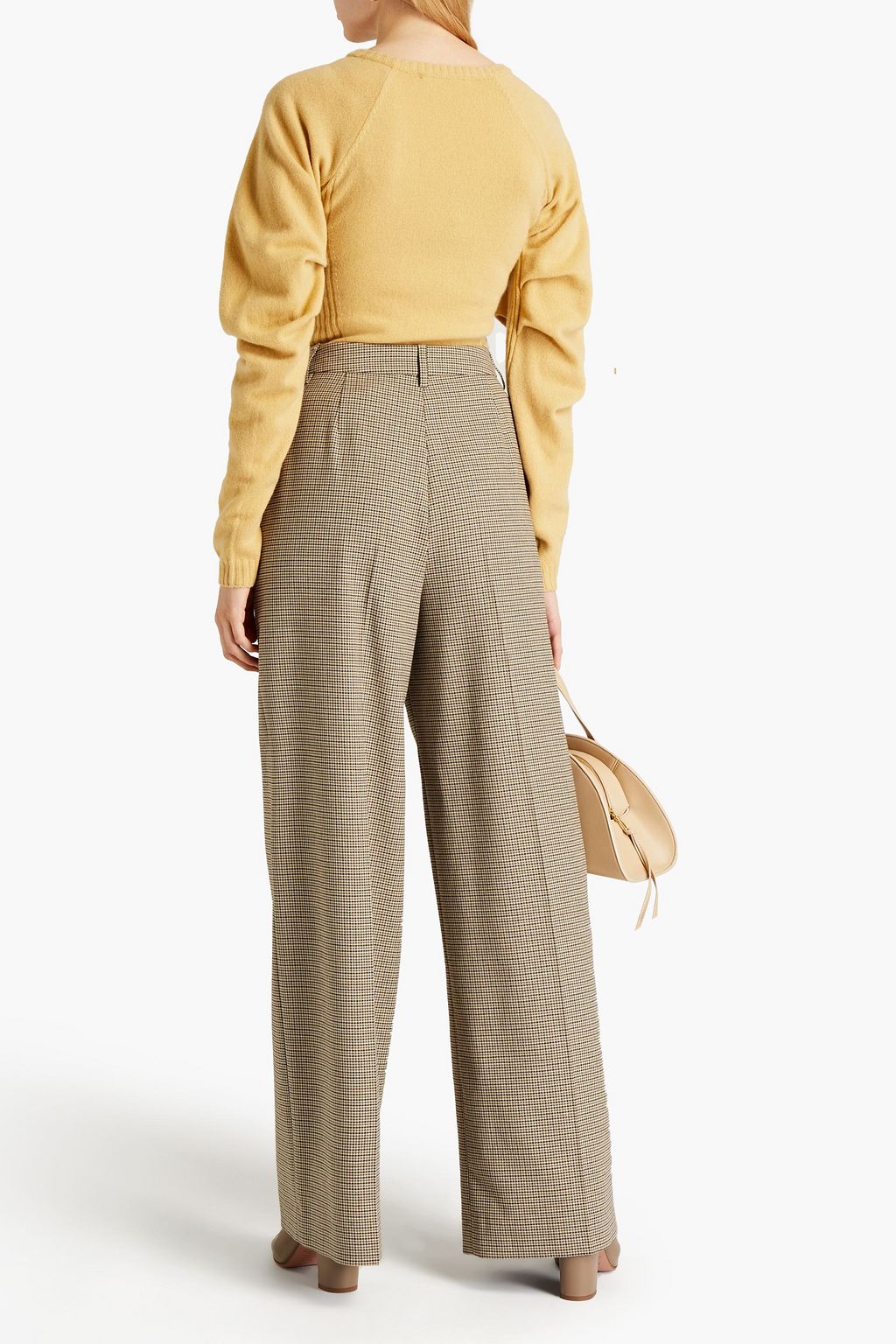 ALBERTA FERRETTI Ruched wool and cashmere-blend sweater