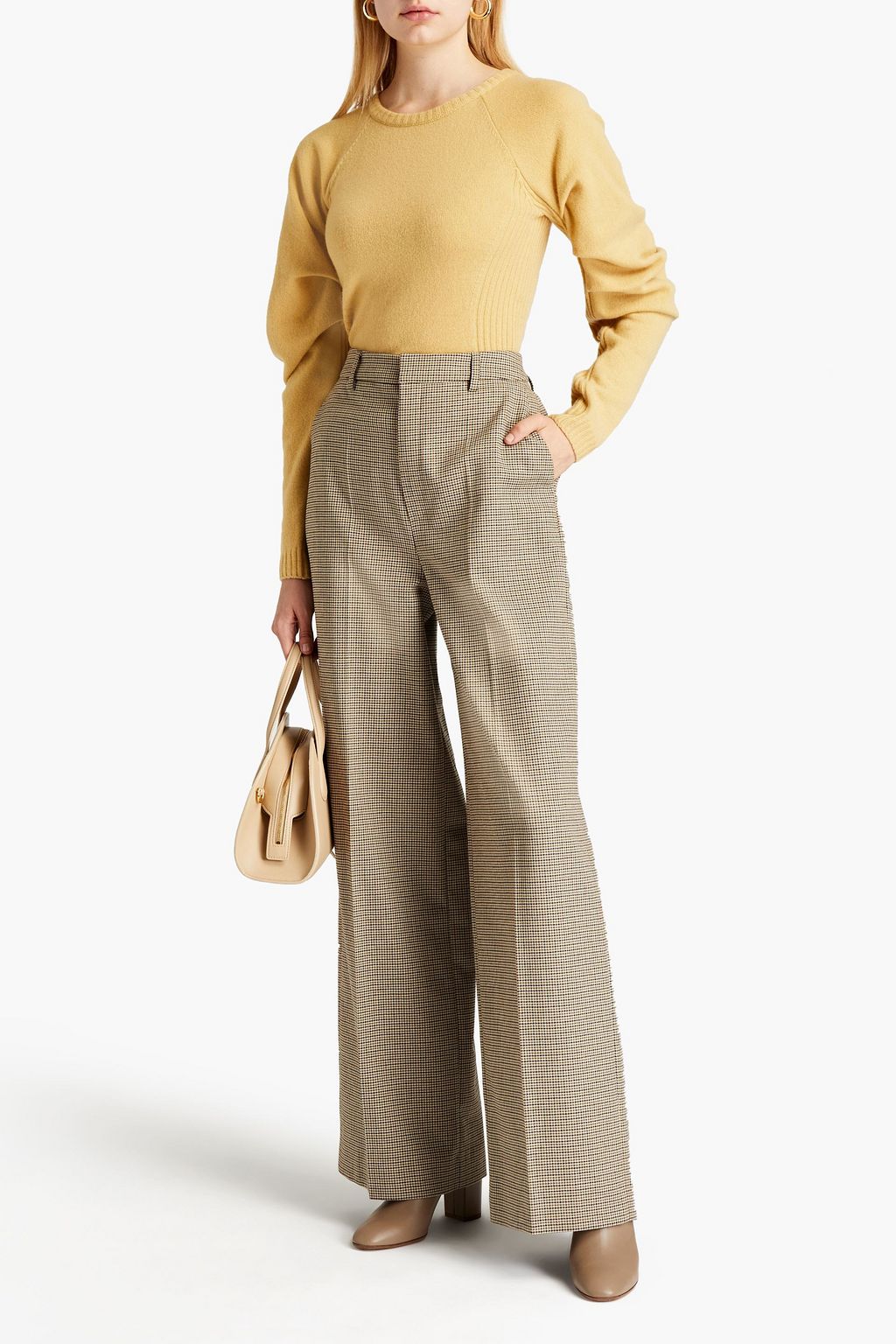 ALBERTA FERRETTI Ruched wool and cashmere-blend sweater