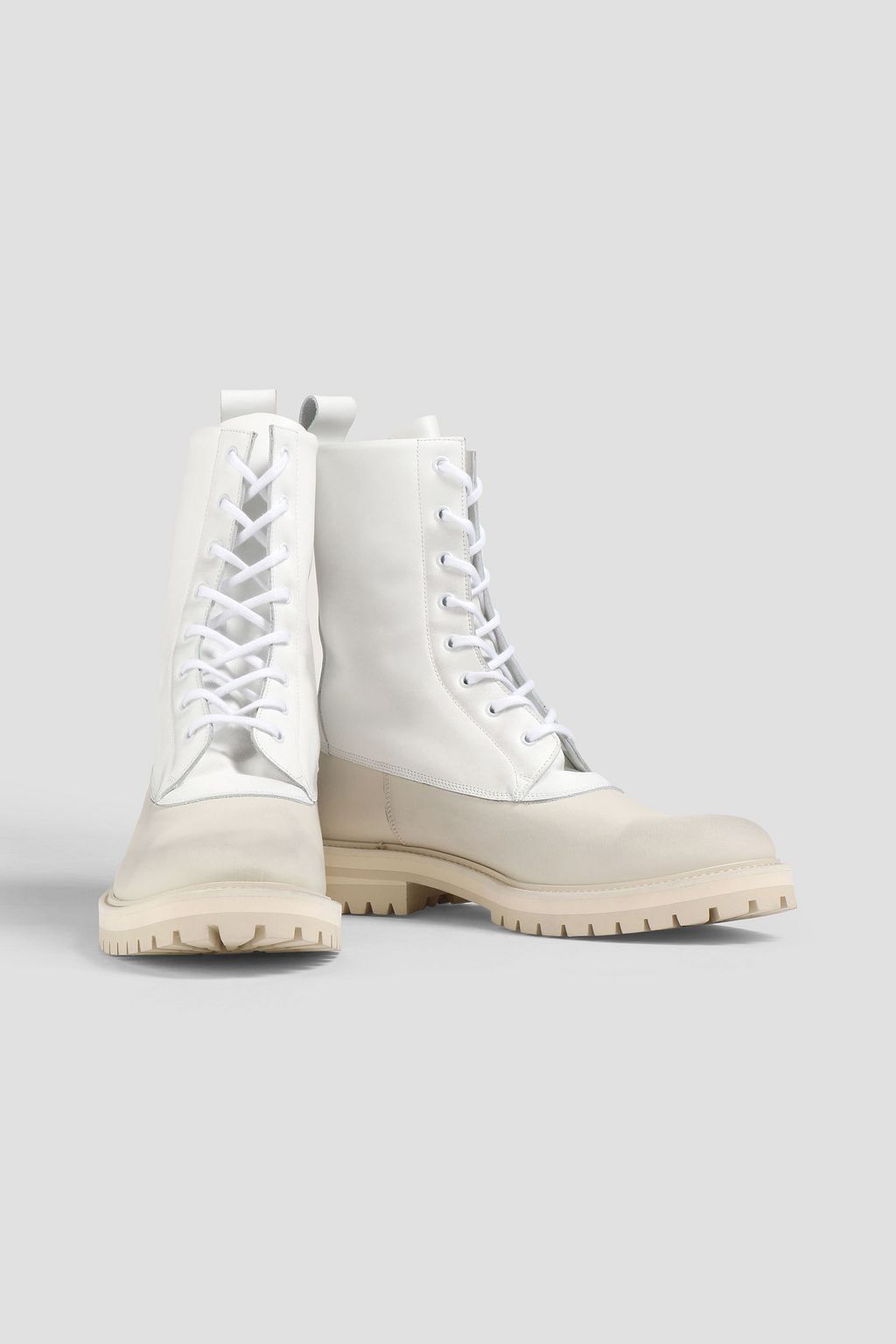 COMMON PROJECTS Paneled leather combat boots