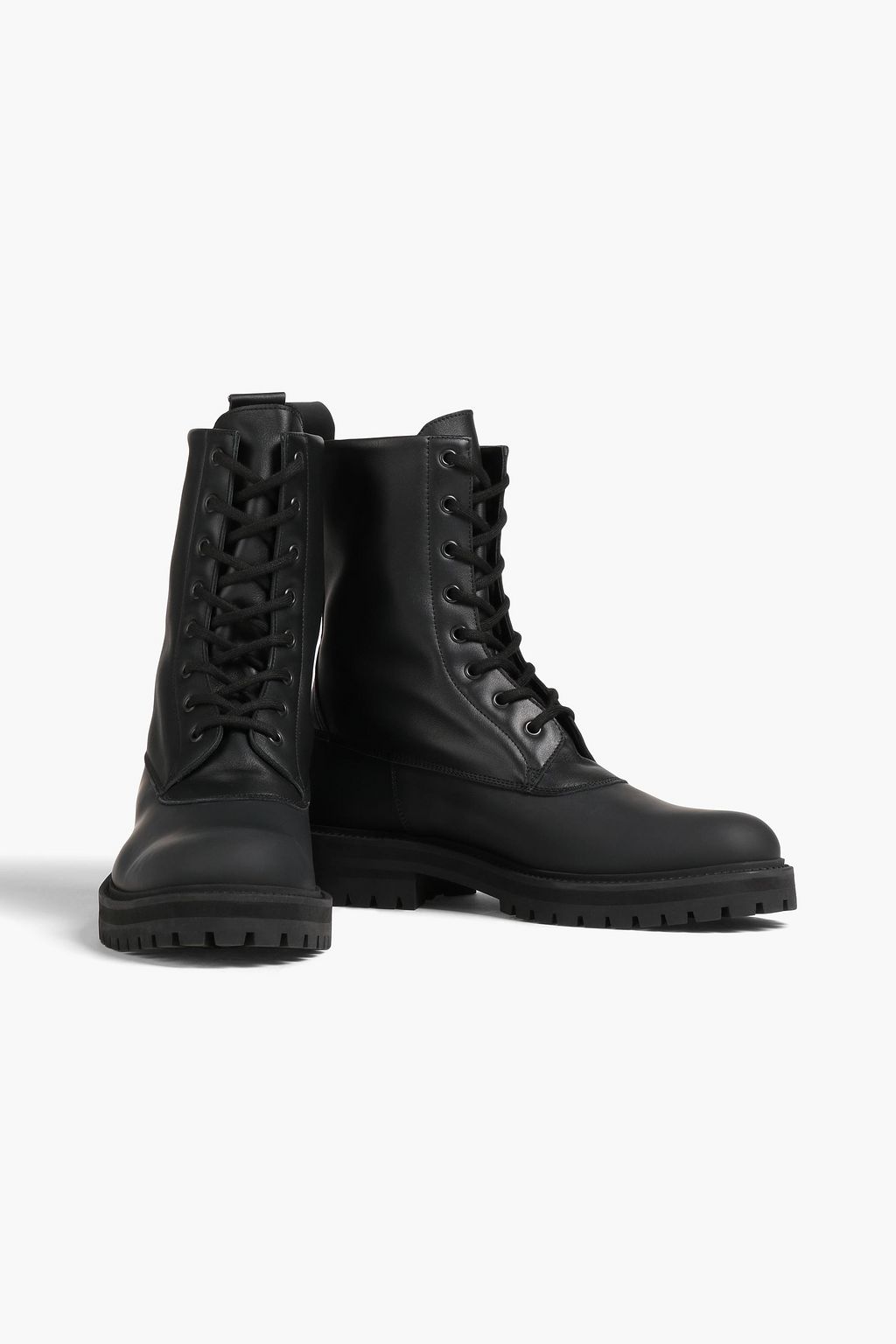 COMMON PROJECTS Paneled leather combat boots THE