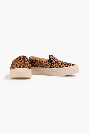 soludos blue leopard sneaker