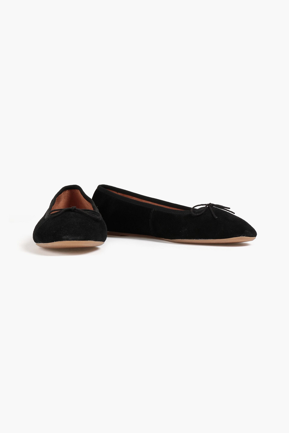 Soludos Darby Suede Ballet Flats In Black