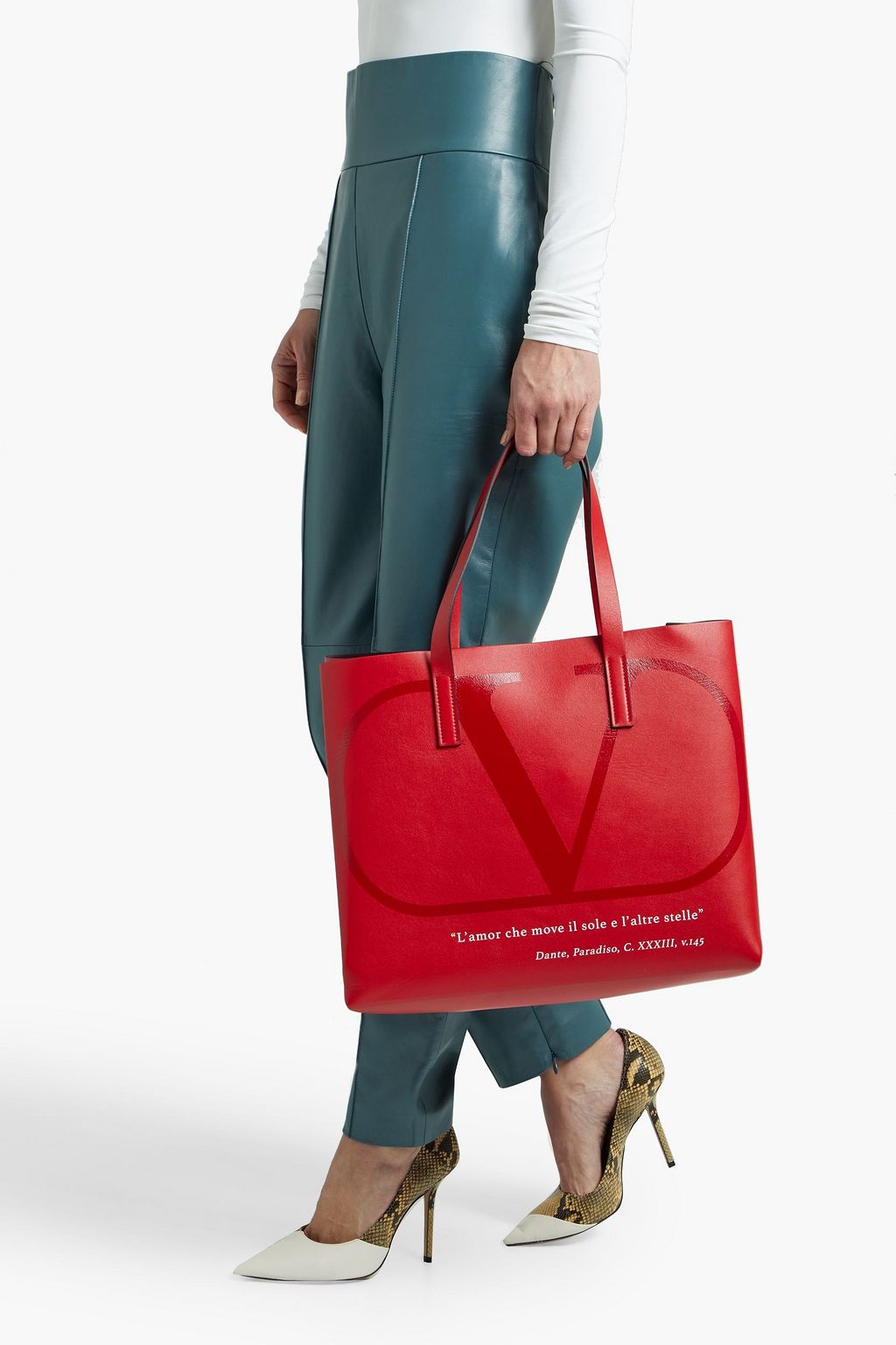 VALENTINO GARAVANI Printed leather tote