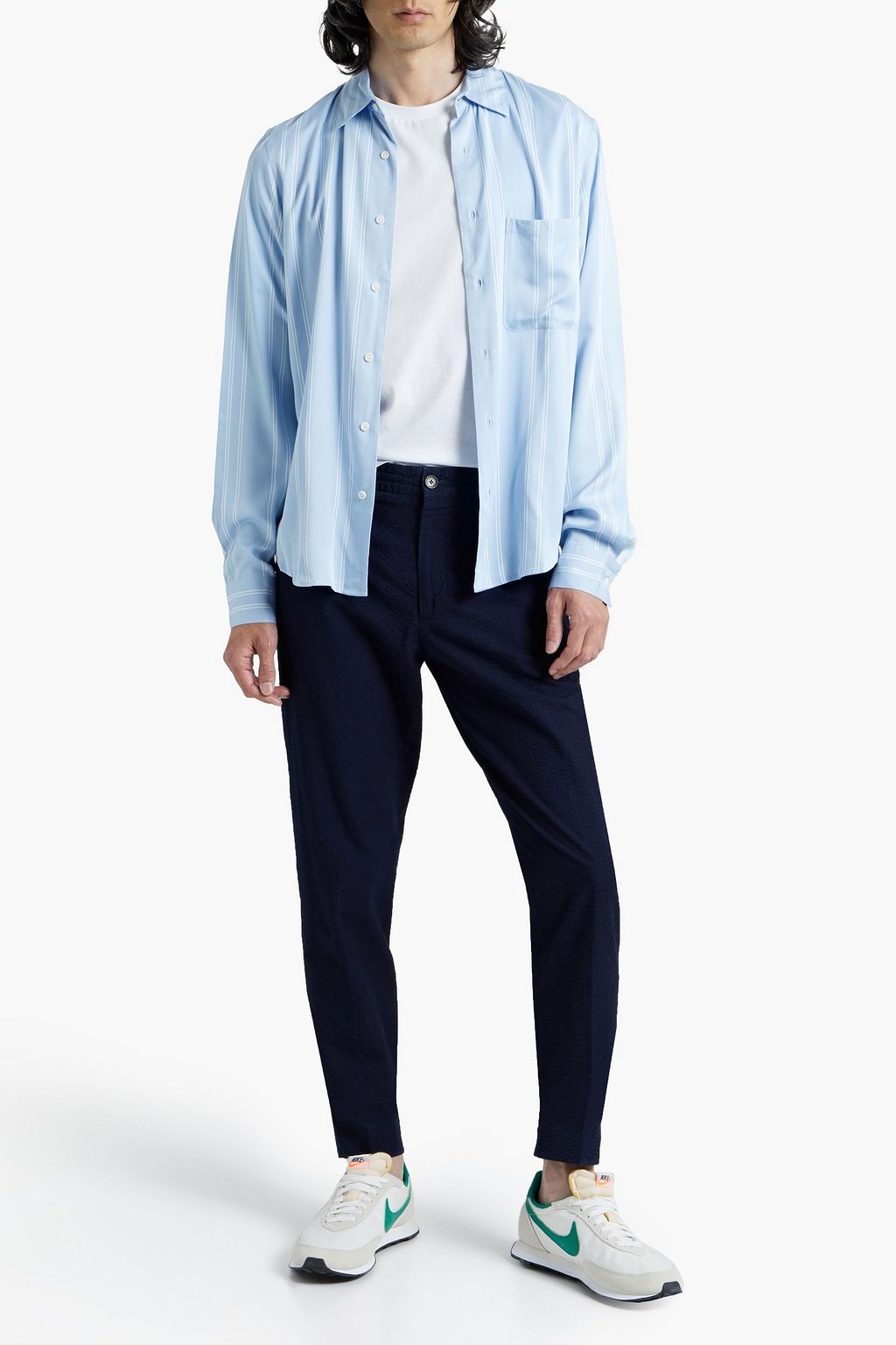 SANDRO Striped twill shirt