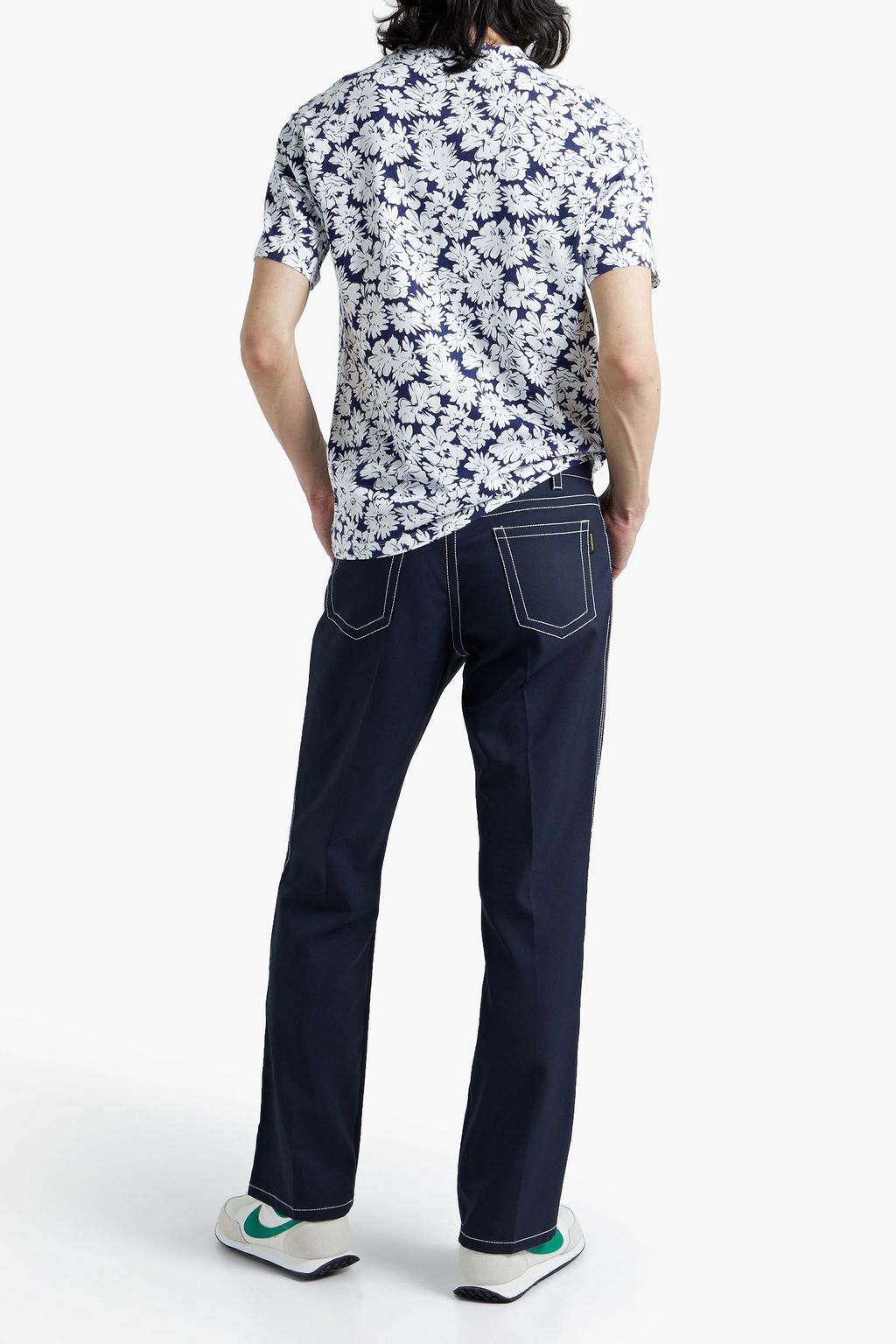 SANDRO Floral-print cotton-jersey T-shirt
