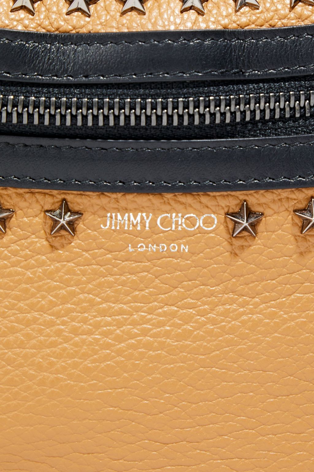 JIMMY CHOO York studded pebbled-leather belt bag