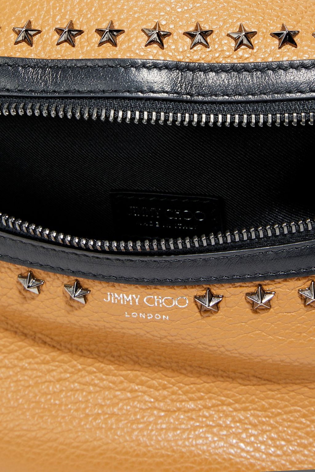 JIMMY CHOO York studded pebbled-leather belt bag