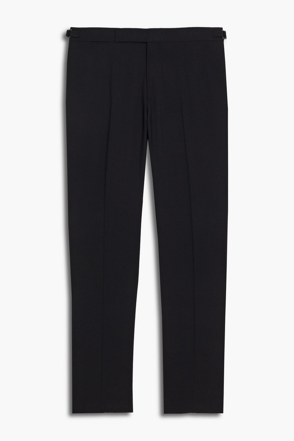 zegna - straight-fit wool and mohair-blend pants - black - it 56