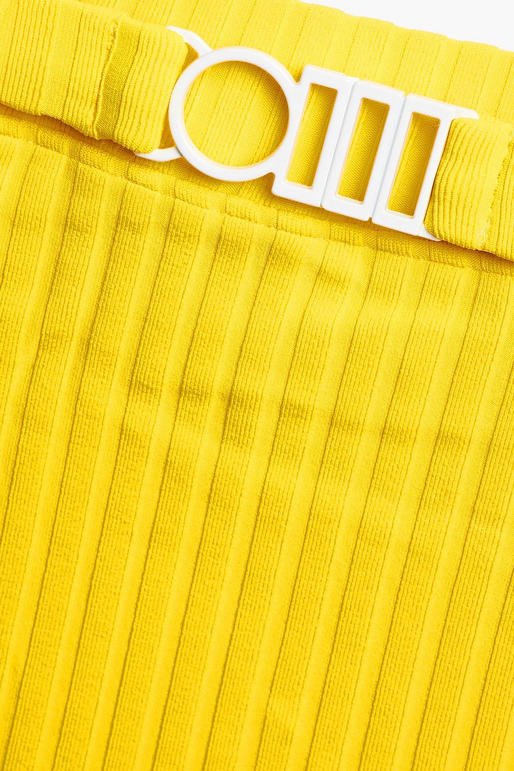 SOLID & STRIPED سروال بكيني ’ذي آني’ بخصر مرتفع بتصميم مضلّع مزوّد بحزام