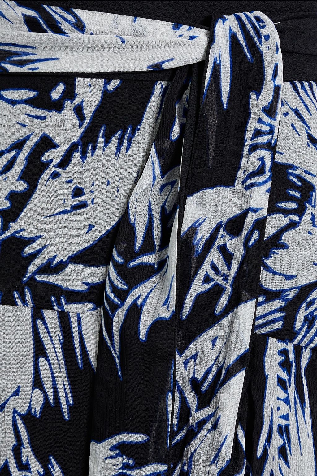 DIANE VON FURSTENBERG Raelynn tiered printed georgette maxi skirt