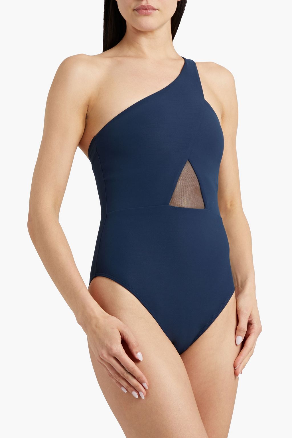 JETS AUSTRALIA BY JESSIKA ALLEN One-shoulder mesh-trimmed swimsuit