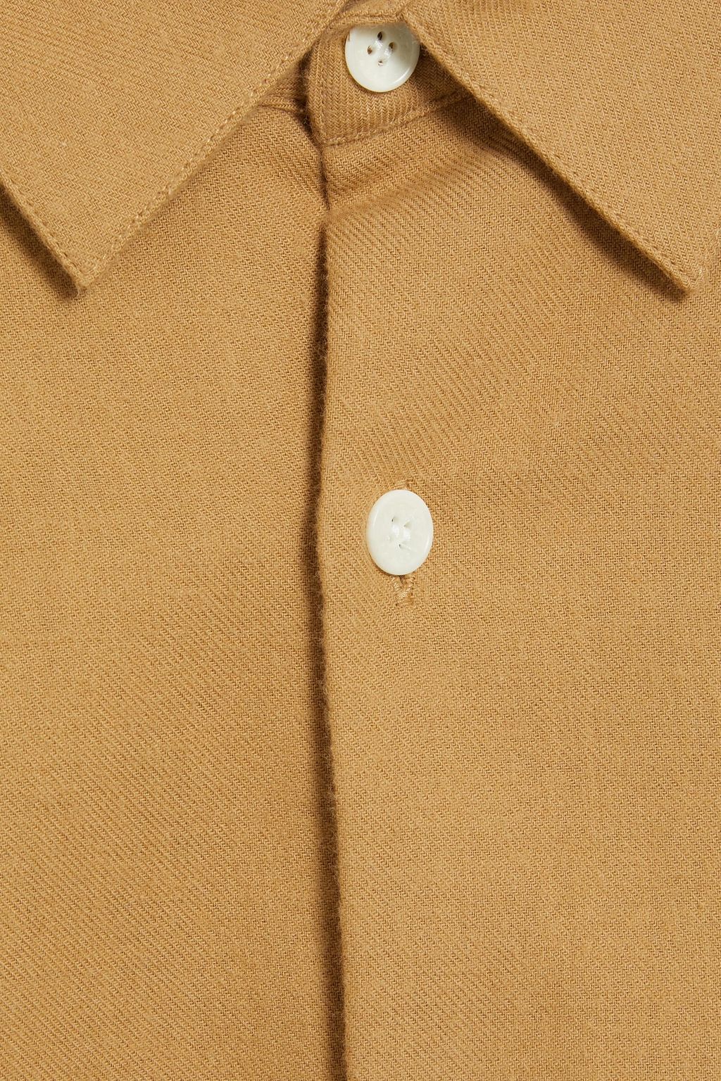 SANDRO Brushed cotton-twill shirt