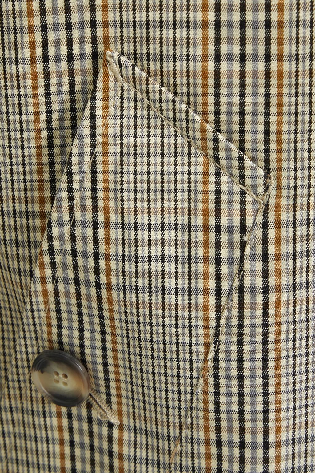 SANDRO Checked cotton-twill raincoat