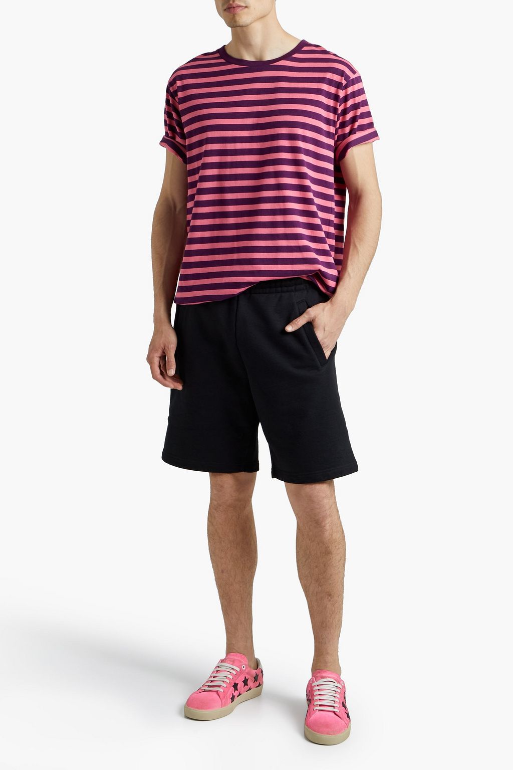 SAINT LAURENT Striped cotton-jersey T-shirt