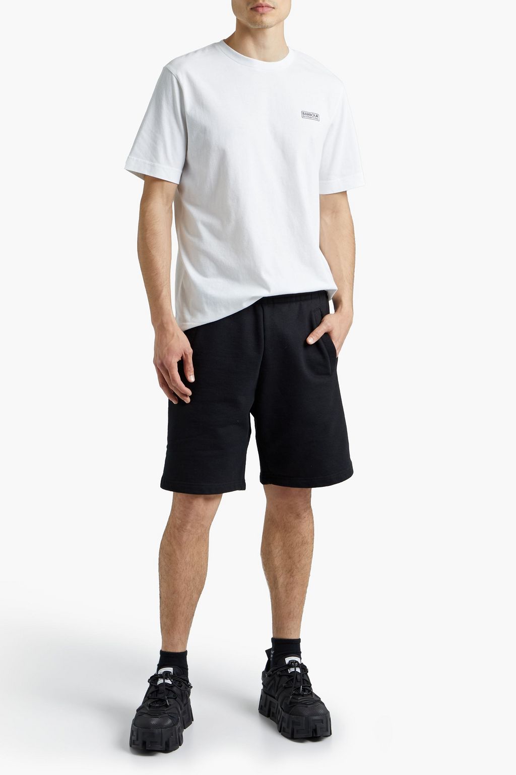 BARBOUR Printed cotton-jersey T-shirt