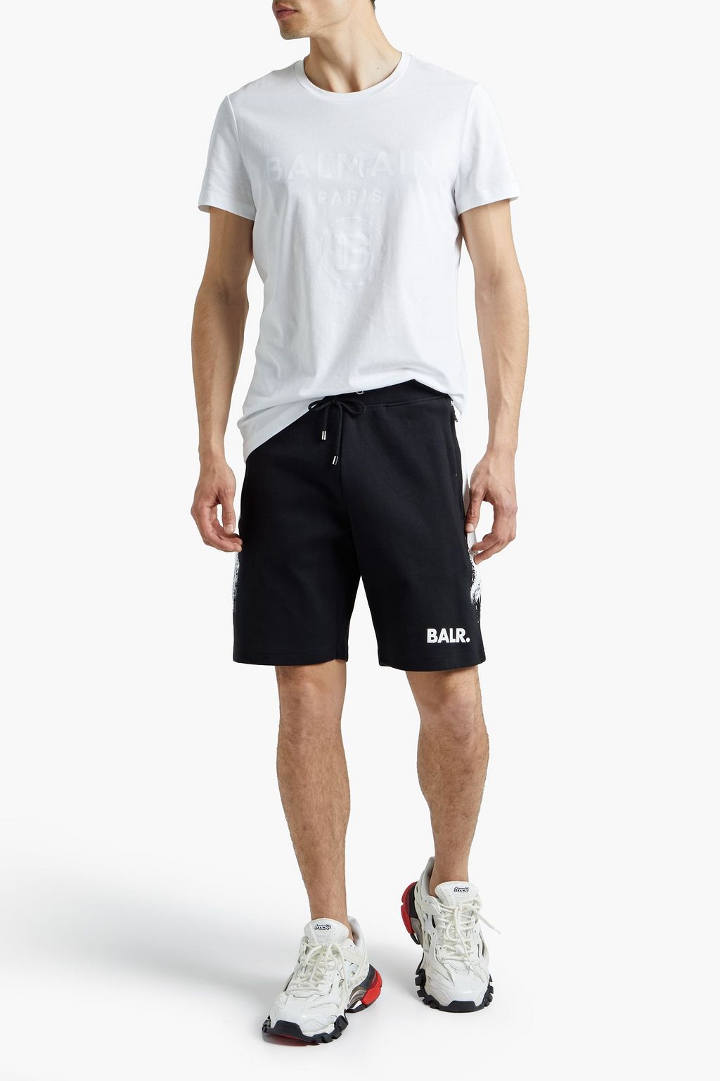 BALMAIN Printed cotton-jersey T-shirt