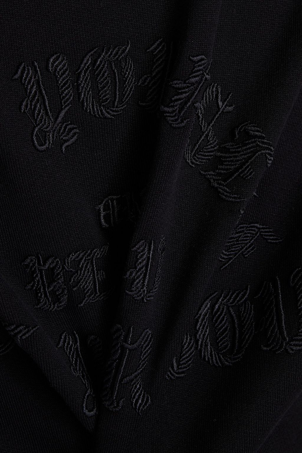 DOLCE & GABBANA Embroidered paneled French cotton-terry sweatshirt