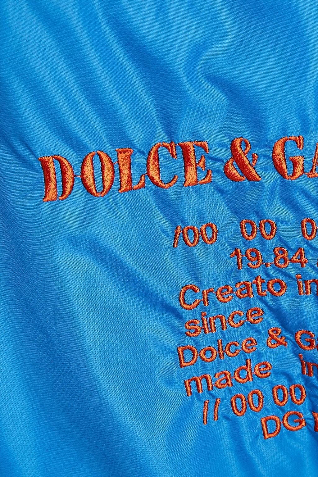DOLCE & GABBANA Logo-embroidered color-block shell track pants