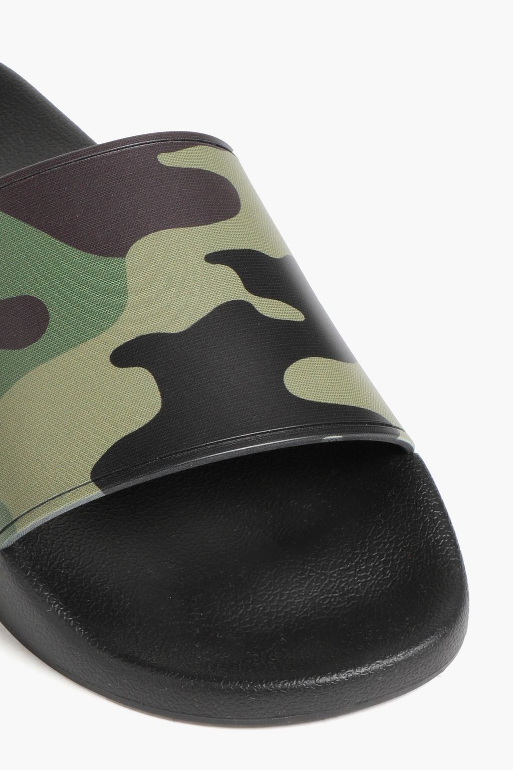 BURBERRY Camouflage-print rubber slides