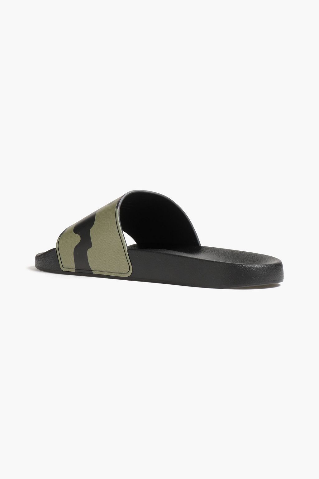 BURBERRY Camouflage-print rubber slides
