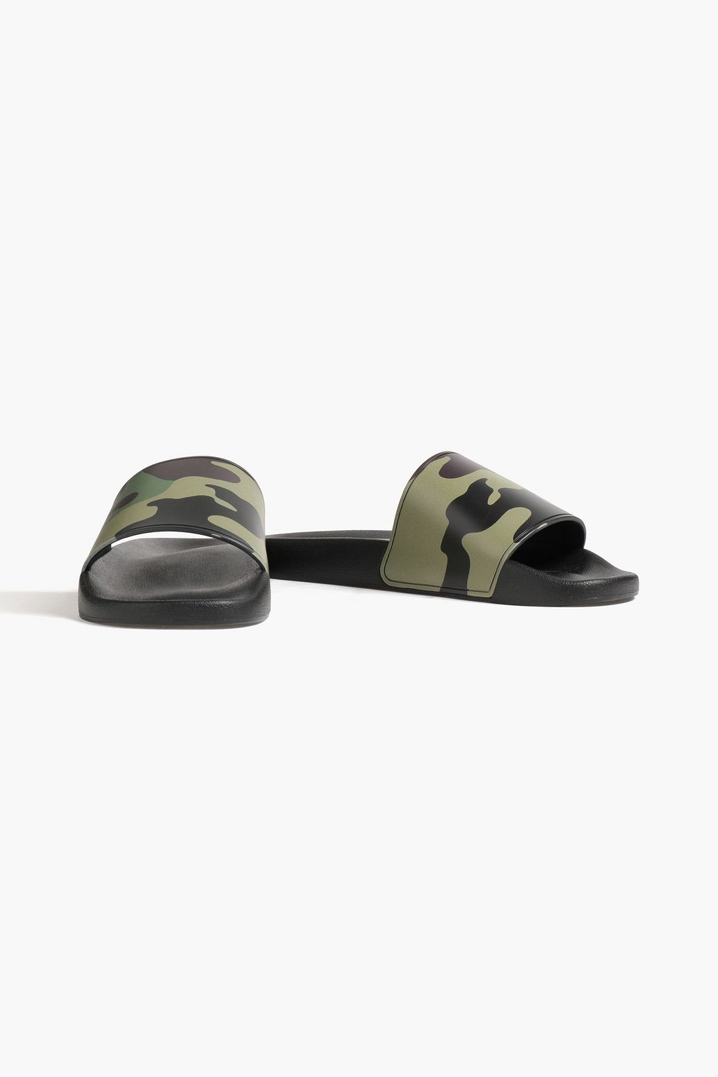 BURBERRY Camouflage-print rubber slides