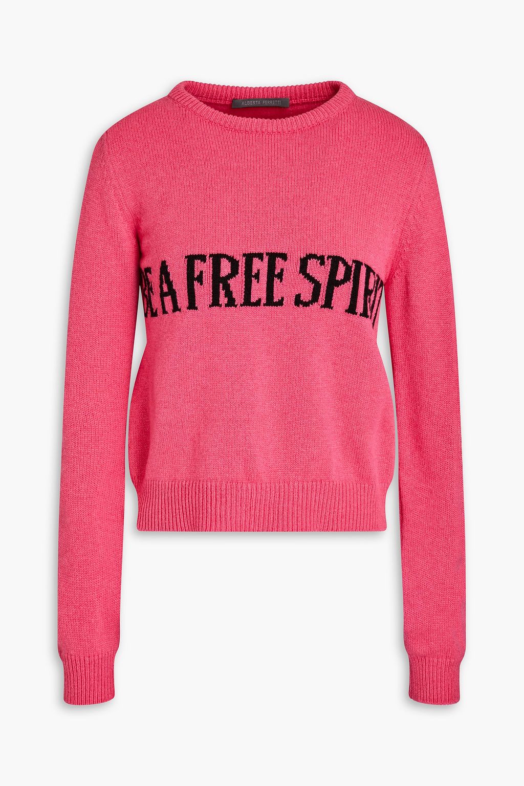 ALBERTA FERRETTI Intarsia-knit cashmere and wool-blend sweater | Sale up to 70% off THE OUTNET