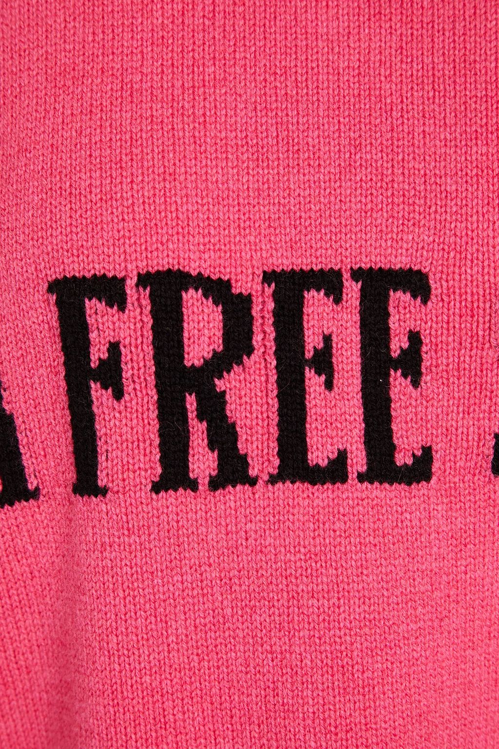 ALBERTA FERRETTI Intarsia-knit cashmere and wool-blend sweater