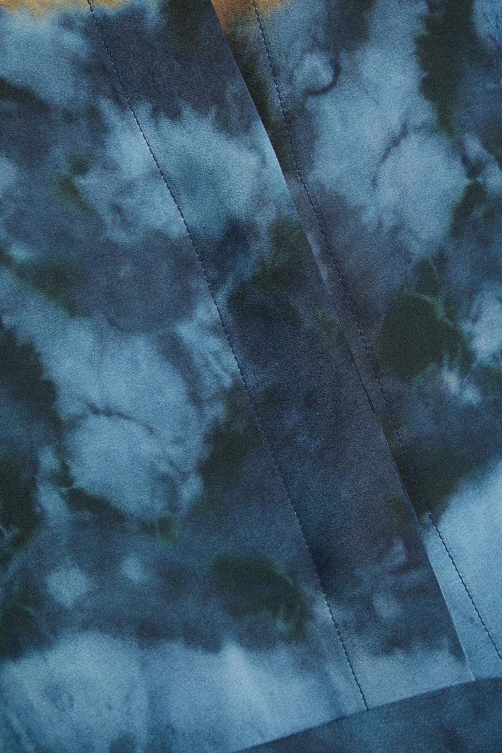ALTUZARRA クレープデシン ミディシャツワンピース カットアウト タイダイ