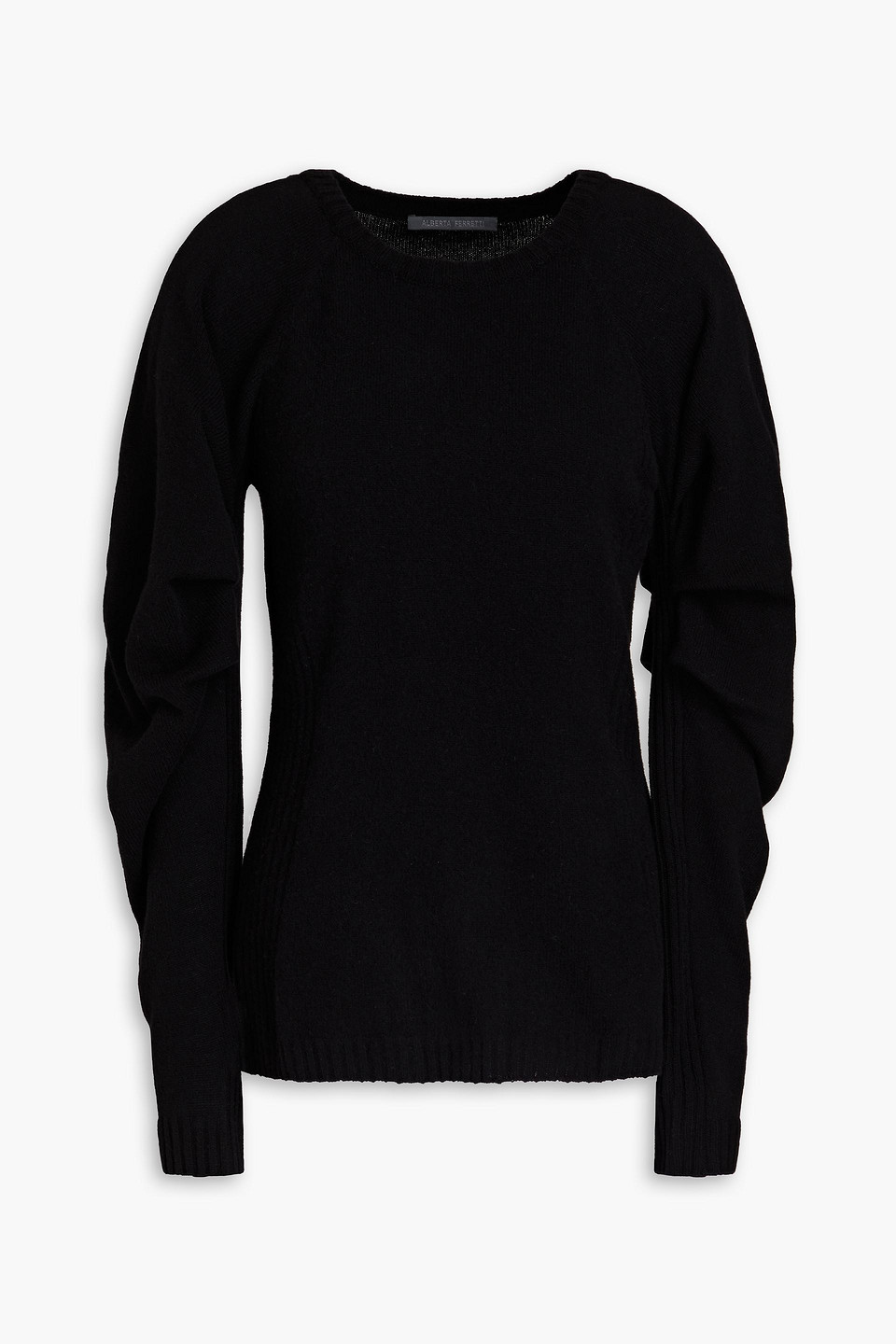 alberta ferretti - wool and cashmere-blend sweater - black - it 38