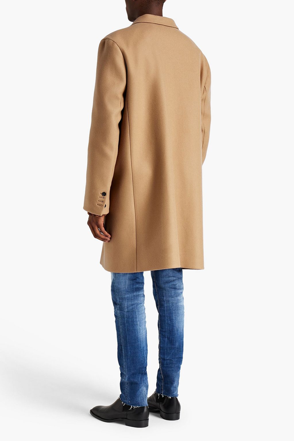 DSQUARED2 Brushed wool-blend felt coat