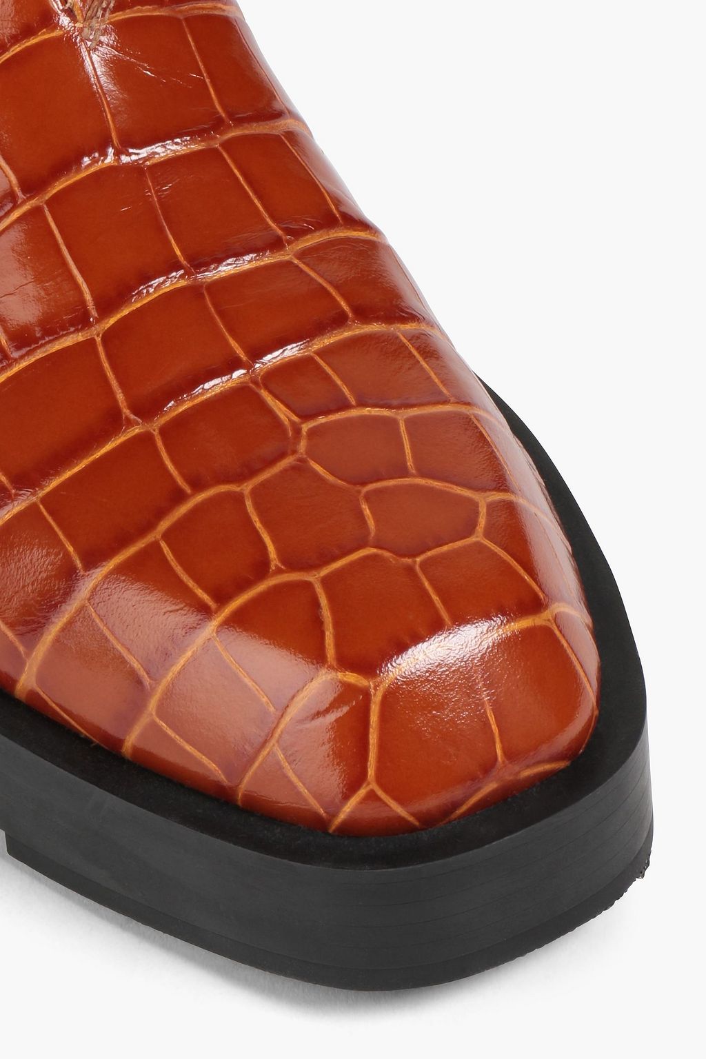 GIVENCHY Glossed croc-effect leather boots