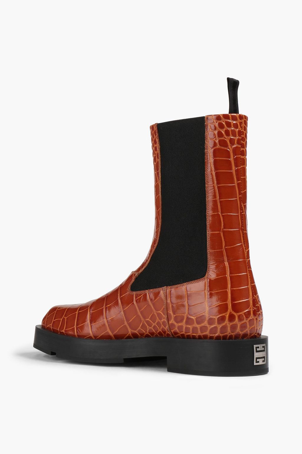 GIVENCHY Glossed croc-effect leather boots