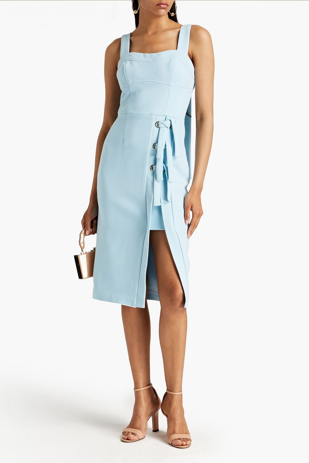 REBECCA VALLANCE Celestina knotted crepe dress THE