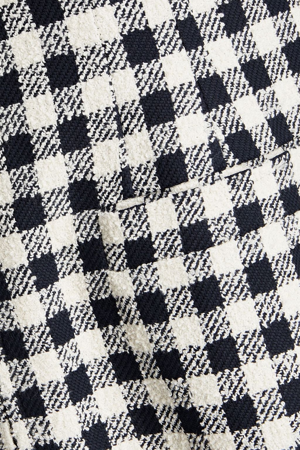 OSCAR DE LA RENTA Checked cotton-blend tweed coat