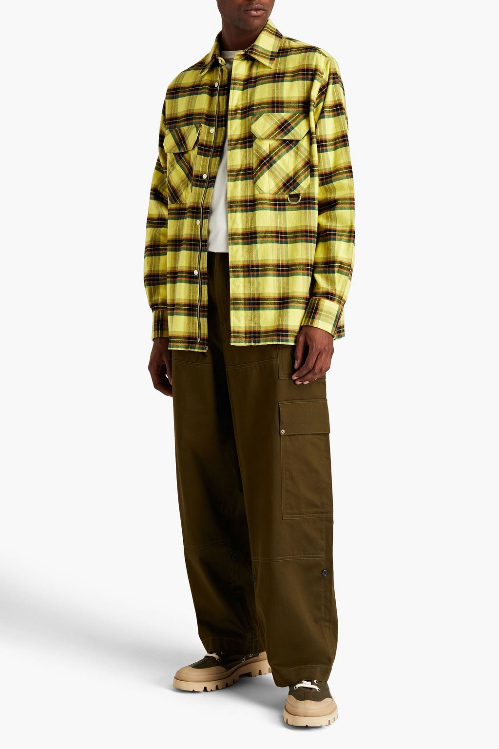 LOEWE Checked cotton-twill shirt