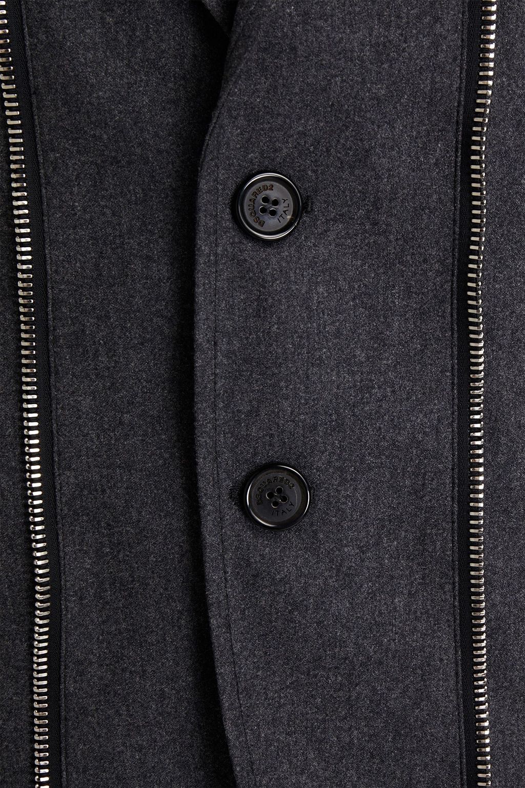 DSQUARED2 Leather-paneled wool-blend felt blazer